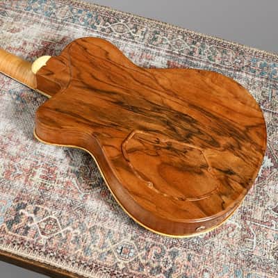 Jesselli 14" Walnut and Gold Leaf Hollow Body Circa 1988 - Natural. image 15