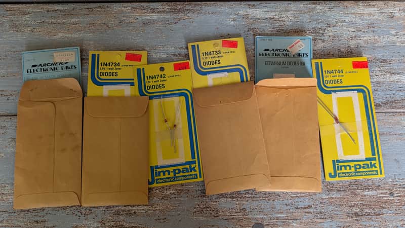 Vintage Diode & Zener Component Lot 1N34A and others image 1