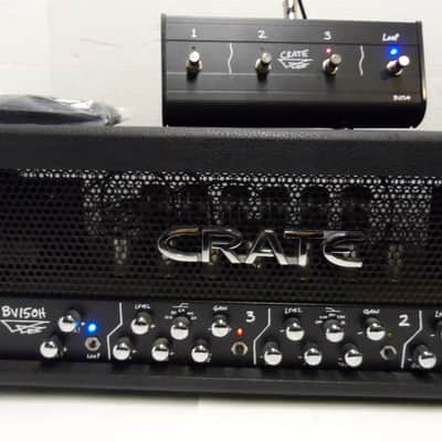 Vintage USA Crate BV150H BV 150 Watt Blue Voodoo 3 Channel Guitar Amp Head Tube Loop  w/ Footswitch image 5