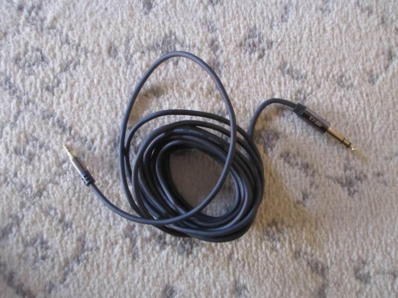 kxable 3.5mm to 6.35mm stereo audio cable, 15 ft - Black image 1