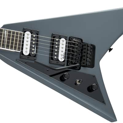 Jackson JS32 Rhoads Left Handed Satin Gray Electric Guitar, Amaranth Fretboard image 3
