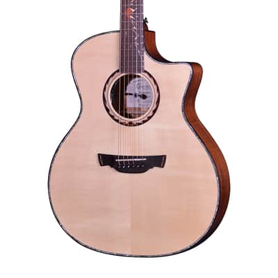 Crafter SR G-MAHO CE Anniversary MAHO Series Grand Auditorium Cutaway Sunrise Inlay Solid Spruce Top Mahogany Neck 6-String Acoustic-Electric Guitar w/Gig Bag image 1