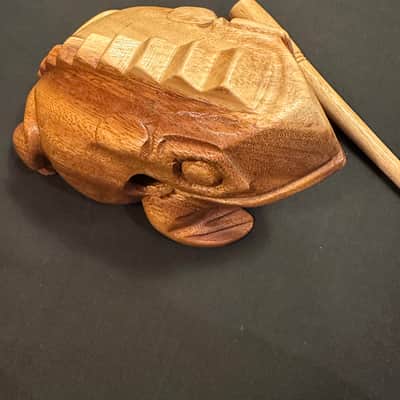 Handmade 8" Frog Guiro Scraper Rasper, Rhythm Fusion, with Beater-MINT image 4