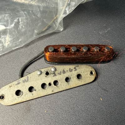 Fender Vintage Mid-1960s Mustang / Duo-Sonic Pickup – Original Flat Pole – Needs Rewind 1965 image 7