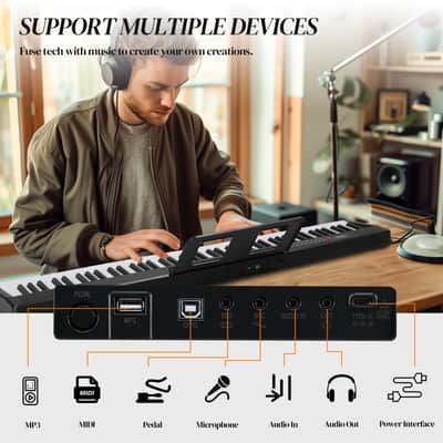 Glarry GPP-106 88 Key Full Size Semi-Weighted Standard Electric Digital Piano image 4