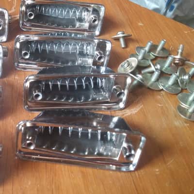 4 VINTAGE Pearl Coffin STYLE Bass Drum Lug 70s 90s 80s 2" Spacing image 6