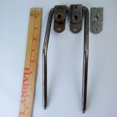 WFL 2x Gull Wing Bass Drum Spurs/Legs Parts Nickel Ludwig Mount#1305 Vintage 50s image 1