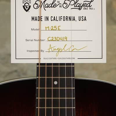 GUILD USA M-25E CAB California Burst - Made in USA - Amplificata LR Baggs image 24