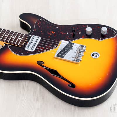 2011 Fender Custom Shop Masterbuilt Yuriy Shishkov 1963 Telecaster Thinline B-Bender Sunburst w/ Case, COA, Tags image 10