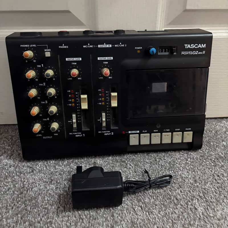 2000s TASCAM Porta 02 Ministudio 4-Track Cassette Recorder Red