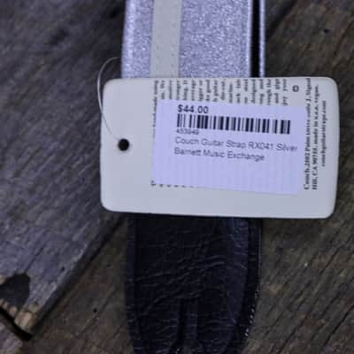 Couch RX041 Silver Sparkle Metal Flake Racer X Guitar Strap image 3