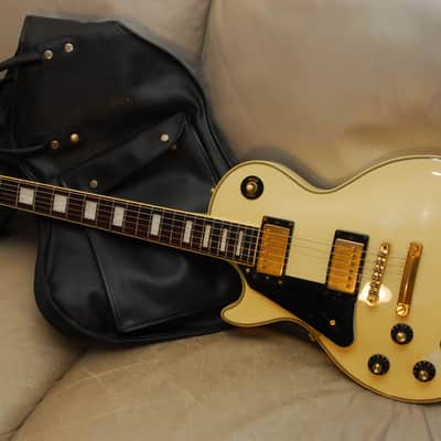 Lefty Burny Les Paul Custom 80's White image 3
