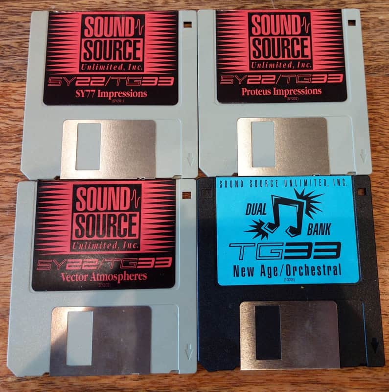 Sound Source Unlimited SY22/TG33 Sounds on Floppy Disk (DOS) 1990s image 1