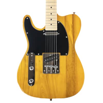 Sawtooth Left-Handed Butterscotch ET Series Electric Guitar w/ Black Pickguard - Includes: Accessories, Amp & Gig Bag image 2