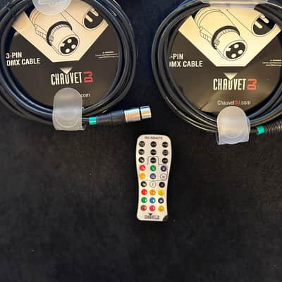 (2) Chauvet COLORstrip Mini DMX RGB LED Wash Light Bars  with remote control and (2) 10 ft DMX cables image 7