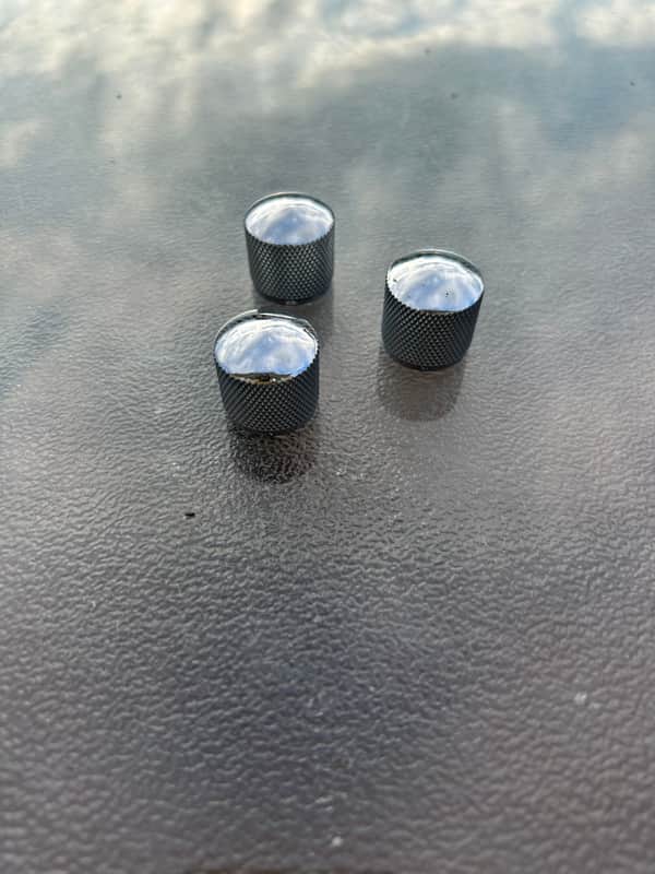 Kramer Pacer chrome knobs set of 3 2022 - Chrome image 1