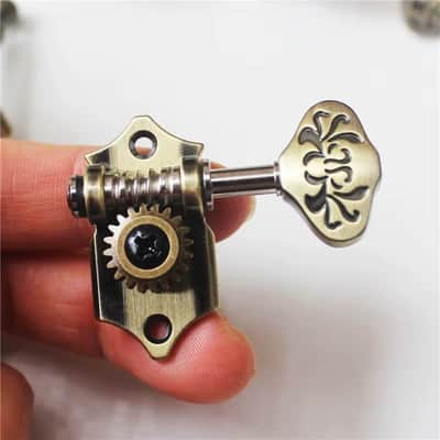 Bronze 3R3L Open Gear Guitar Machine Heads Engraved Tuning Pegs image 3