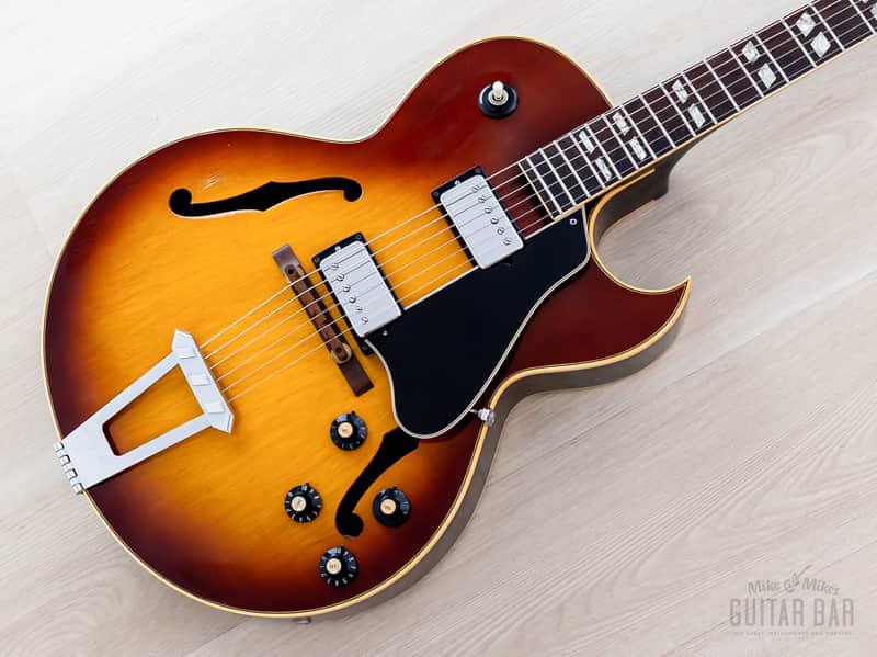 1969 Gibson ES-175 D Vintage Hollowbody Guitar Ice Tea Sunburst w/ Pre-T Top Patent Stickers, Case image 1