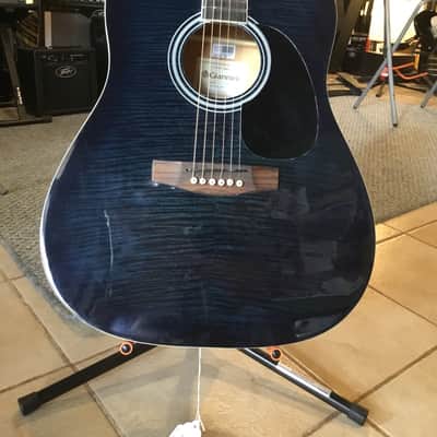 Giannini GD-41AF BLB Flamed Blue Black Acoustic  Guitar image 2