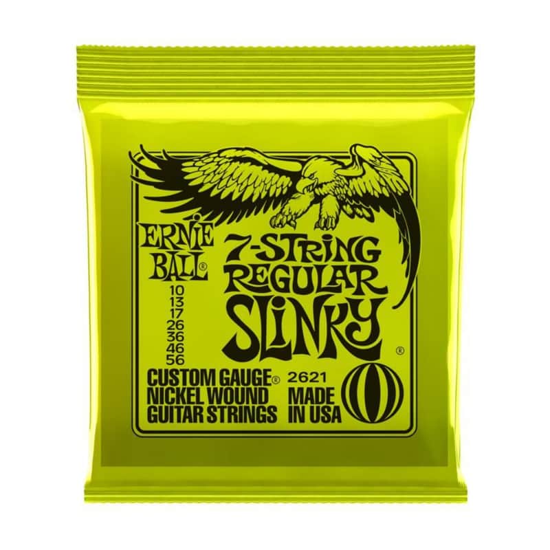Ernie Ball 2621 Regular Slinky 7-string Nickel Wound Electric Guitar Strings - .010-.056 image 1