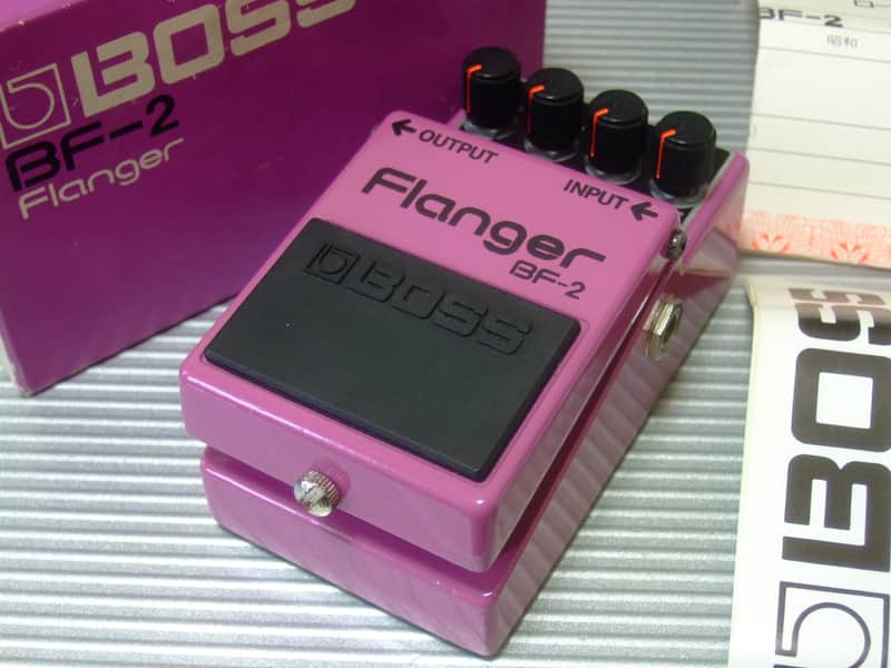 RARE The First Month June 1980 Silver Screw Boss BF-2 Flanger w/ Original Box & Manual / MIJ Made in Japan (Black Label) image 1