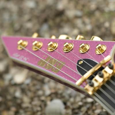 ESP USA M-II NTB FR EMG, Gold Hardware - Disco Pink Sparkle image 11