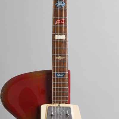 Wandre  Avalon Rock Oval Solid Body Electric Guitar,  c. 1963, original chipboard soft shell case. image 8