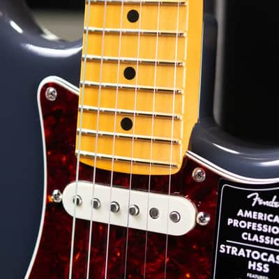 Fender American Professional Classic Stratocaster HSS Electric Guitar - Faded Black with Gig Bag image 9