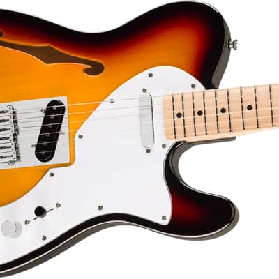 Fender Squier Affinity Series Thinline Telecaster Electric Guitar, 3-Colour Sunburst image 4