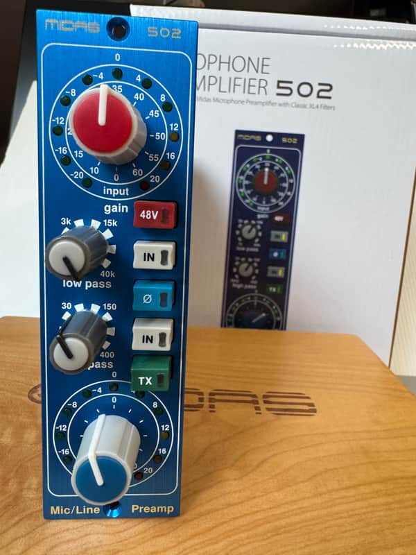 Midas 502 500 Series Preamplifier Module 2010s - Blue image 1