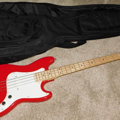 Fener Squier Affinity Bronco Bass Guitar Torino Red 2017 image 2