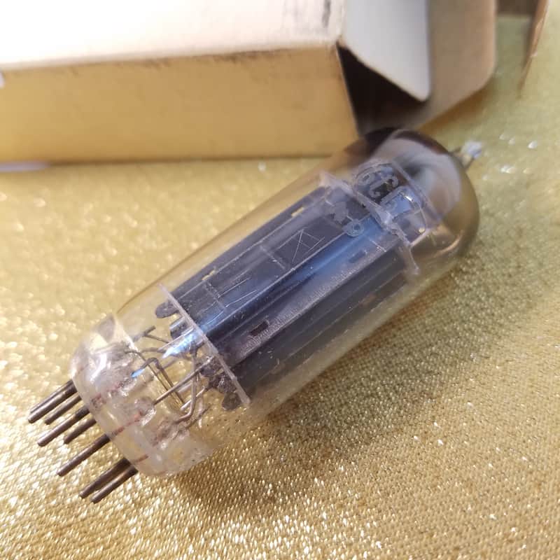 RCA 6CG7 tNOS AT1000 TESTED Vacuum Tube T1 blackplate dual triode 1954-1959 image 1