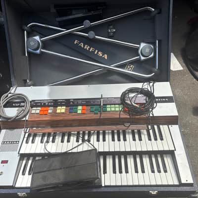 Farfisa VIP-233 49-Key Dual Keyboard Organ 1970 - 1976 - Gray image 1
