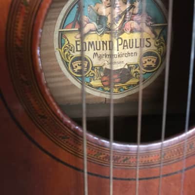 Edmund Paulus Guitar Wood Guitar 1890 Brown image 5