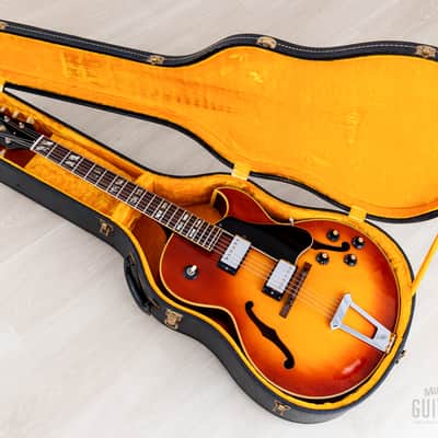 1970 Gibson ES-175 D Vintage Hollowbody Guitar Ice Tea Sunburst, Collector-Grade w/ Pat # T Tops, Case image 21