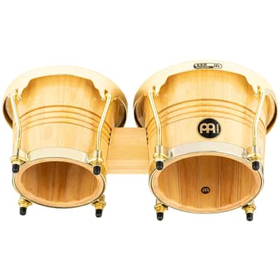 Meinl Wood Bongos 6-3/4 & 8in - high gloss, gold hardware image 2