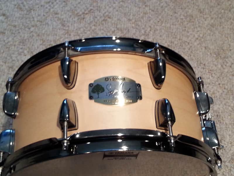 Yamaha Steve Jordan Signature Snare Natural Maple image 1