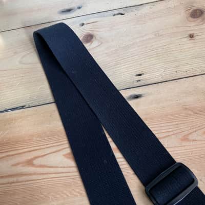 Unbranded Nylon Guitar Strap with Leather Ends & Embroided Nautical Gold Anchor Navy image 5