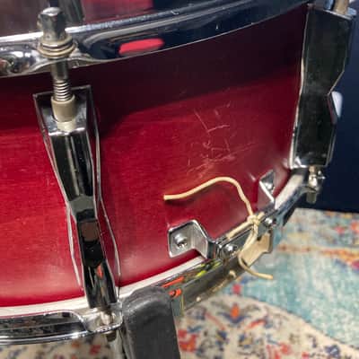 Modern Drum Shop NYC - 6x14" Wood 10-Lug Snare Drum - Red Stain Finish image 12