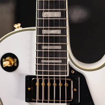 Epiphone Les Paul Custom Electric Guitar - Alpine White with Gig Bag image 8