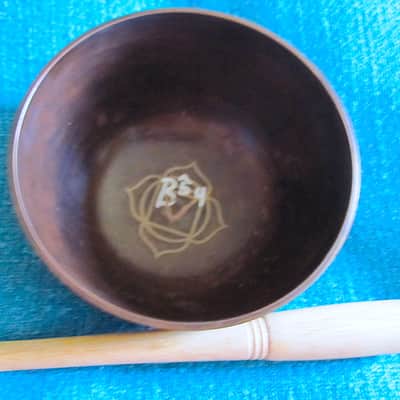Japanese Rin Singing Bowl Cup Chime Bell with Striker - Vintage image 3