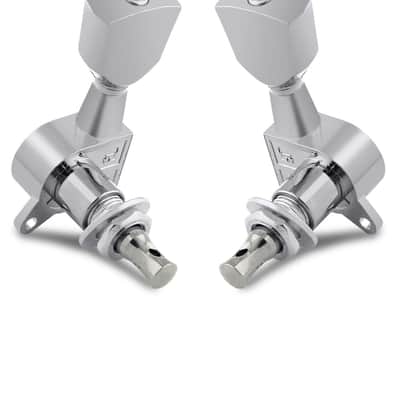 Guitar String Tuning Pegs Tuners Tuning Keys Machine Heads Tuning Machines Vintage Keystone Style 3L 3R for Electric Guitar or Acoustic Guitar Parts Accessories Chrome. image 6