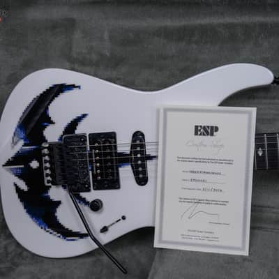 ESP Custom Shop M-II HSS Snow White with Queensryche Triryche Empire Logo 2026 w/OHSC image 11