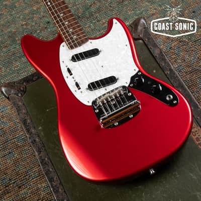 2010 Fender '69 Reissue Mustang MG69-MH Made in Japan Candy Apple Red w/Matching Headstock image 6