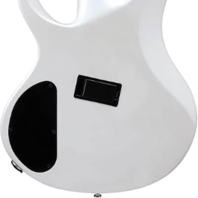 Ibanez BTB605MS Bass Workshop Multi-Scale 5-String Bass Guitar, Flamed Maple Fingerboard, Pearl White Matte Bild 3