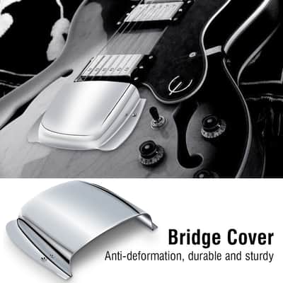 NEW Chrome Bridge Cover Compact And Sturdy Guitar Bridge Cover Alloy image 2