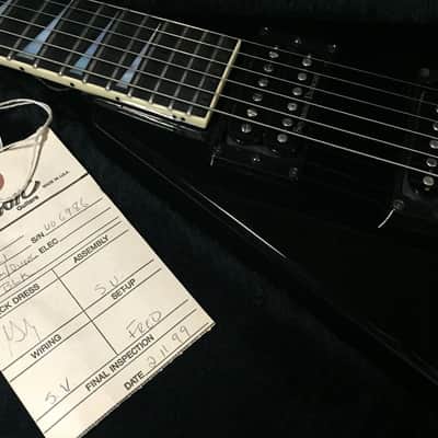 Jackson USA KV1 King V Dave Mustaine 1999 Black original hard shell case image 11