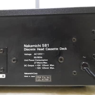 Nakamichi 581 Rare Vintage Cassette Deck Serviced Tested 3-Head Hi-Fi Warranty image 24