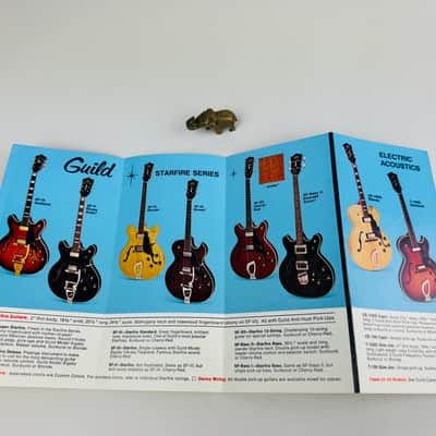 Guild Electric Guitars/Basses Mini Foldout Brochure 1971 image 4