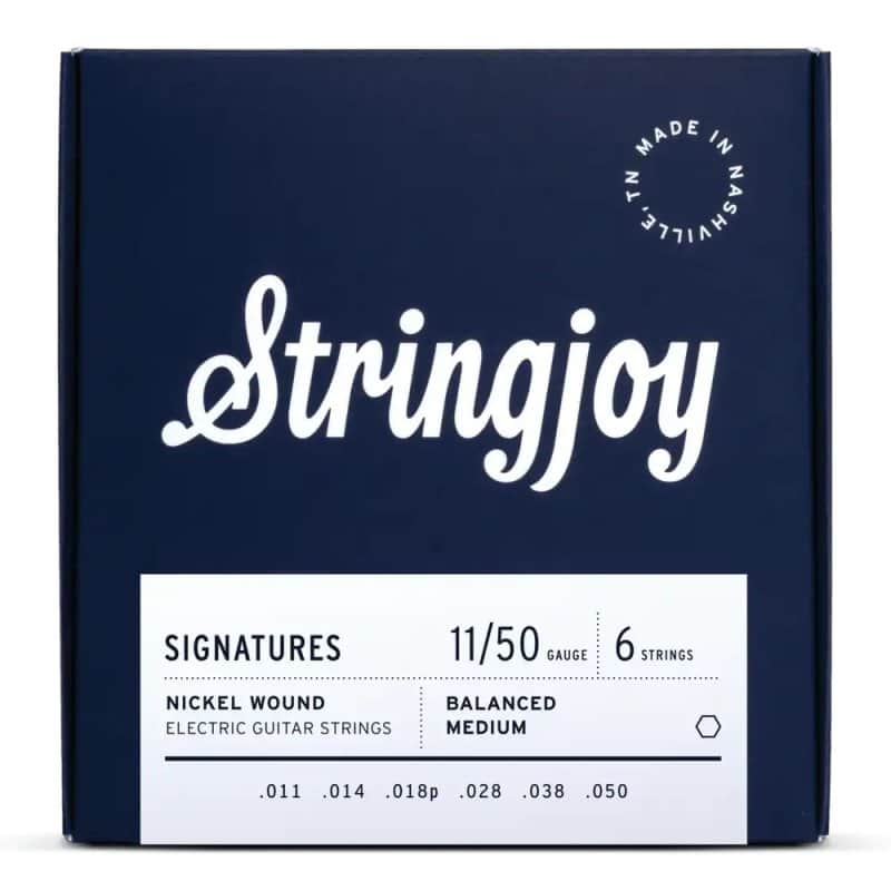 Stringjoy SJ-NW1150W3 Balanced Medium Gauge Signatures (11-50) Nickel Wound Electric Guitar Strings image 1